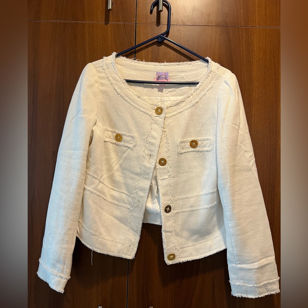 EUC Lilly Pulitzer Millie Fringed Jacket - size Medium!